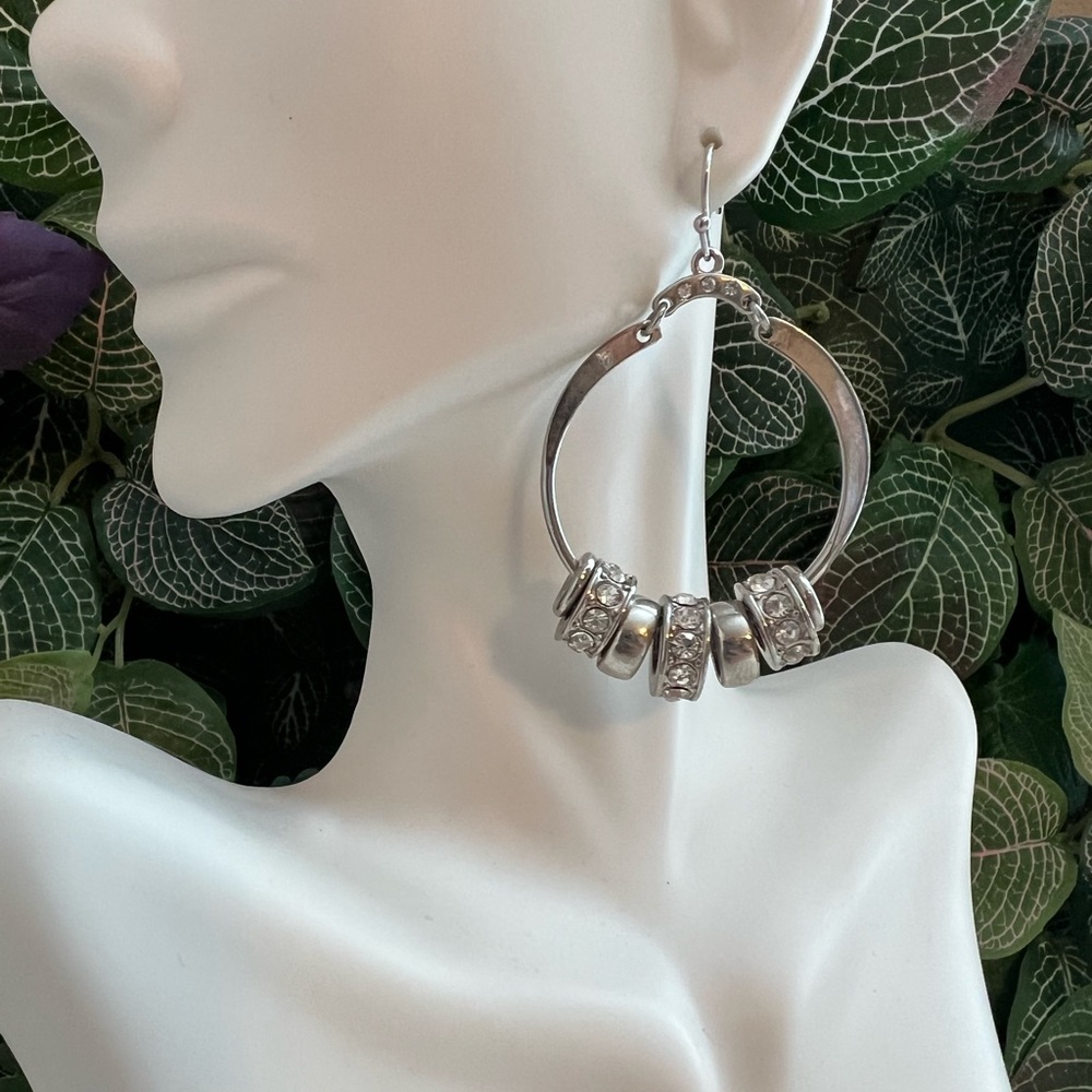 Nicole Miller Silver Dangle Earrings